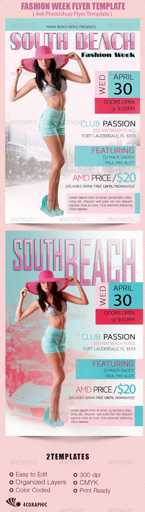 Fashion Week Flyer Template - Flyers Print Templates