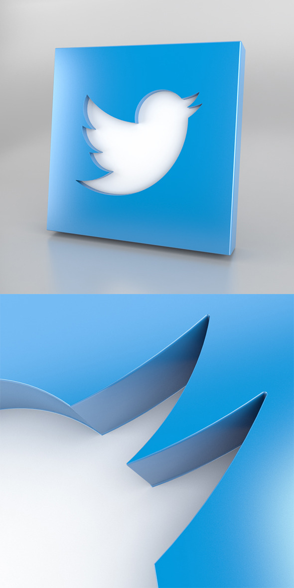Twitter Icon Logo - 3Docean 4079882