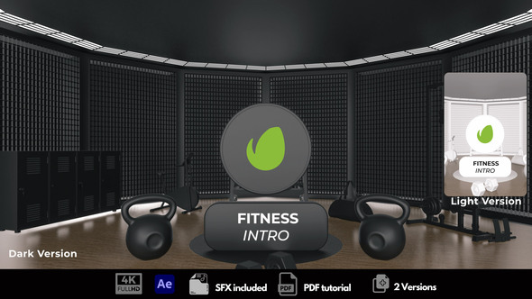 Fitness Intro Logo Stings template preview