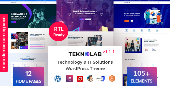 Free download Teknolab - Technology & IT Solutions WordPress Theme