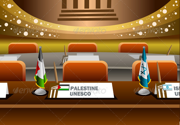 Palestine Candidate for the Seat on Unesco - Conceptual Vectors