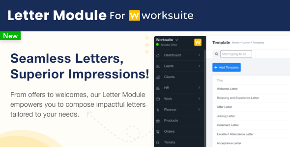Letter Module for Worksuite CRM