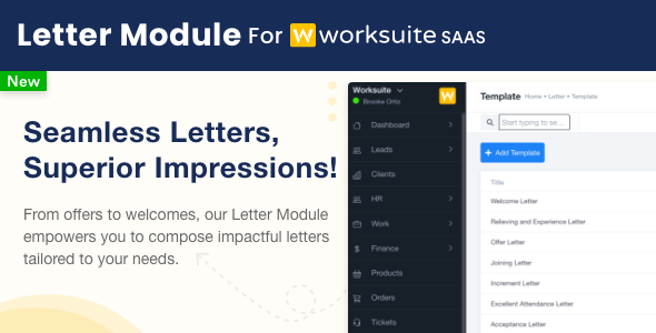 Letter Module for Worksuite SAAS