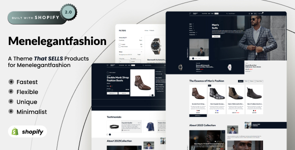 Men Elegant Fashion - Clothing & Fashion Boutique Shopify 2.0 Theme
