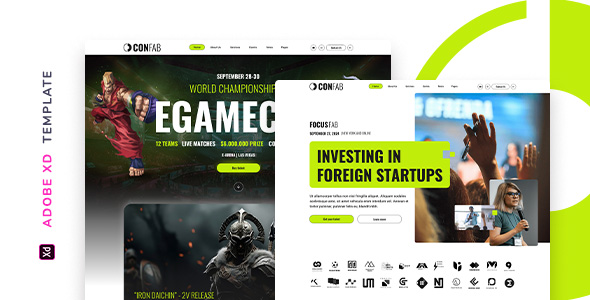 Confab – Event Agency Template for Adobe XD by merkulove ThemeForest