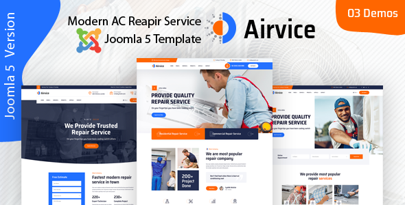 Airvice - Joomla 5 AC Repair Services Template