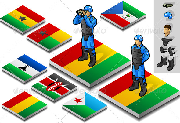 Isometric International Peacekeeper Observer - Conceptual Vectors