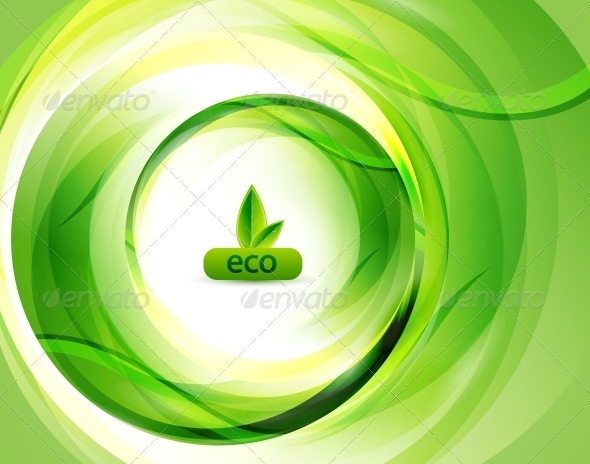 Green Eco Abstract Background - Miscellaneous Vectors