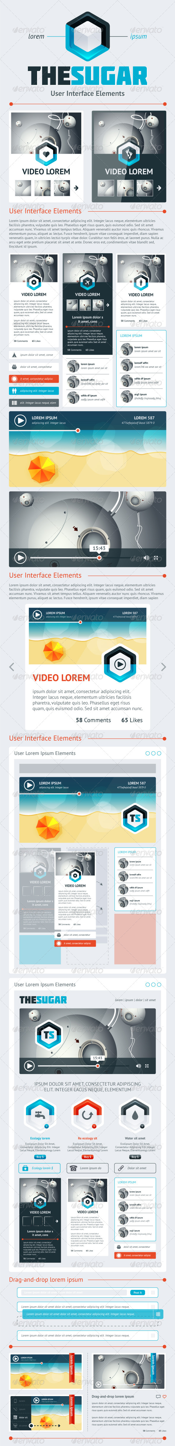 Elements of Infographics with Buttons and Menus - Miscellaneous Conceptual
