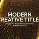 Modern Creative Titles - VideoHive Item for Sale
