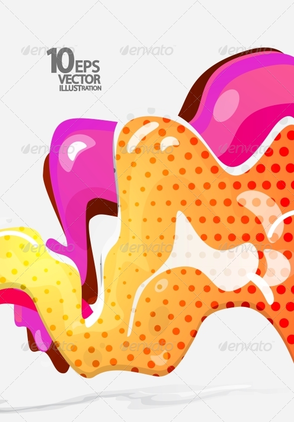 Flowing Colors Abstract Background - Miscellaneous Vectors