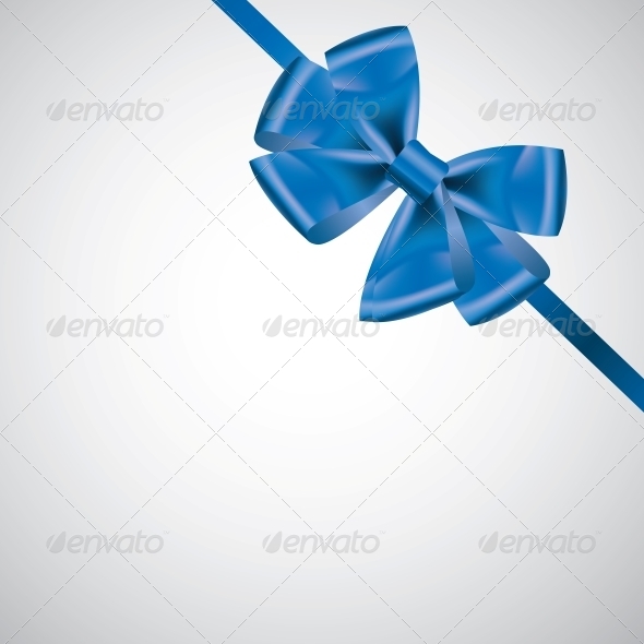 Ribbon with Bow on White - Miscellaneous Vectors