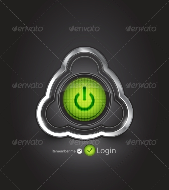 Futuristic Power Button - Miscellaneous Vectors
