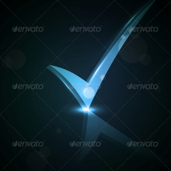 Vector Illustration of Abstract Checkmark - Concepts Business