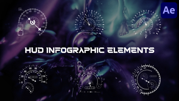 HUD Infographic Elements for After Effects