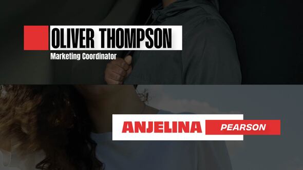 Clean Lower Thirds Titles template preview