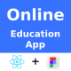 Onilne E-Education App | ReactNative CLI Template | Figma FREE | Life Time Update | E-Learning