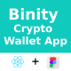 Crypto Wallet And Finance App UI Kit ReactNative CLI Figma FREE Life Time Update Binity