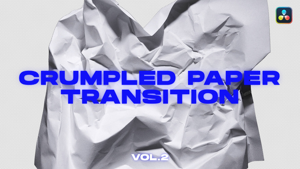 Crumpled Paper Transitions VOL.2 | DaVinci Resolve