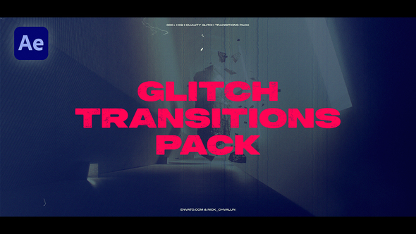 Glitch Transitions Elements template preview