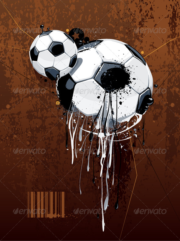 Abstract Image of Soccer Balls - Vectors