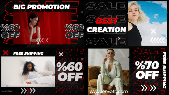 Fashion sale intro broadcast-packages template preview