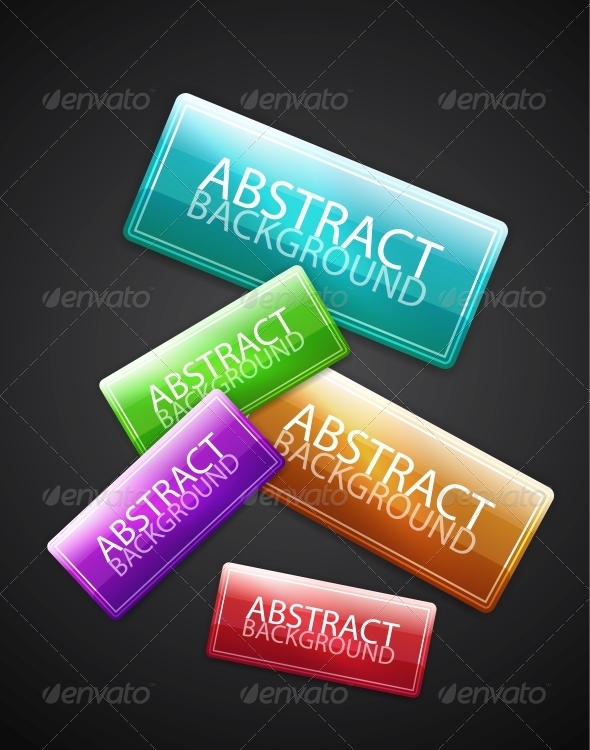 Color Glass Plates Icons - Miscellaneous Vectors