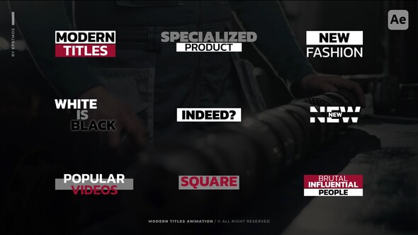 Modern Titles Animation v2.0 | AE Titles template preview