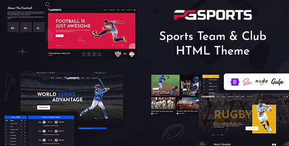 PGSports - Sports Club HTML Template by Potenzaglobalsolutions ...