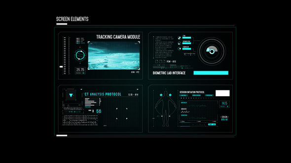 HUD Screen Camera Module Infographics template preview