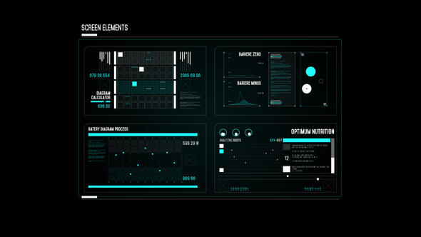 HUD Screen Battery Process Infographics template preview