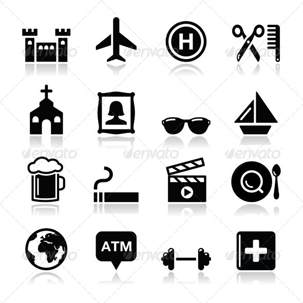 Travel and Transport Icon Set - Travel Conceptual