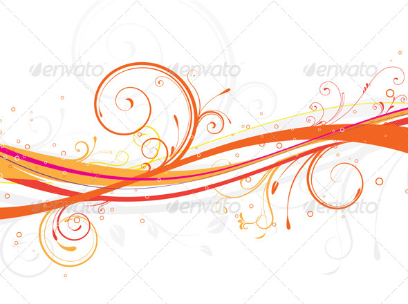Floral Background - Flourishes / Swirls Decorative