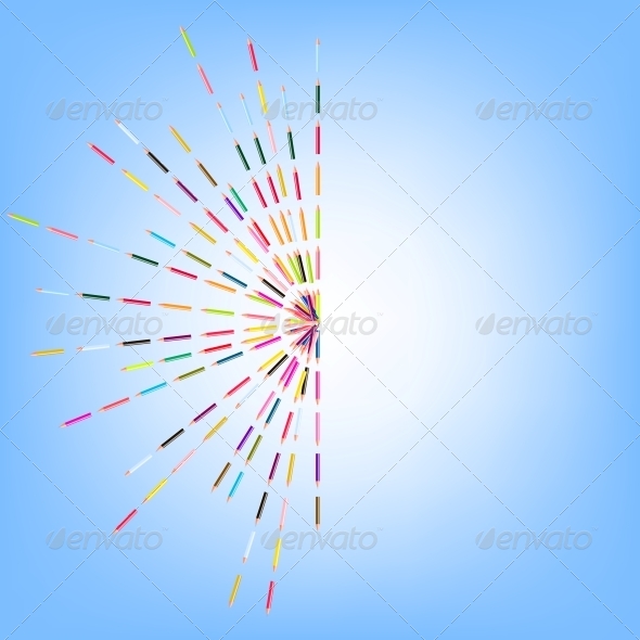 Vector Illustration of Colored Pencils - Miscellaneous Vectors