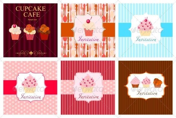 The Concept of Cupcakes Cafe Menu - Miscellaneous Vectors