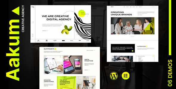 Aakum - Creative Agency WordPress Theme