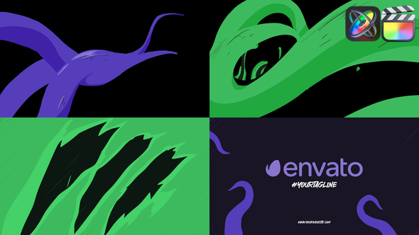 Anime Tentacles Logo Opener for FCPX