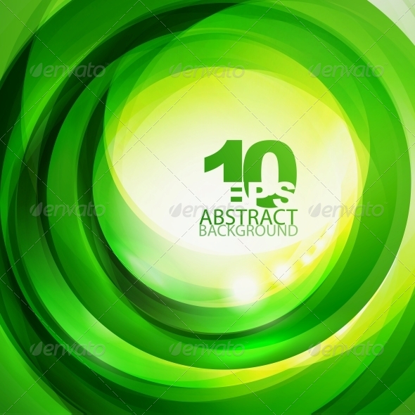 Green Bright Swirl Background - Miscellaneous Vectors