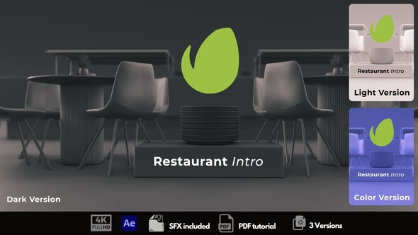 Restaurant Intro Logo Stings template preview
