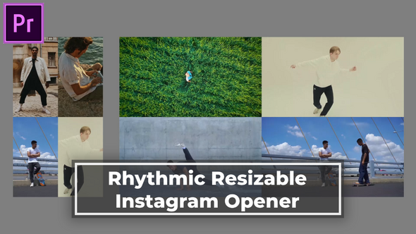 Rhythmic Resizable Instagram Opener MOGRT for Premier Pro Premiere Pro template preview