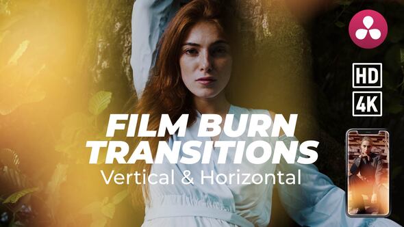 Film Burn Transitions - DaVinci Resolve