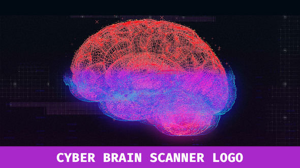 Cyber Brain Scanner Logo Logo Stings template preview
