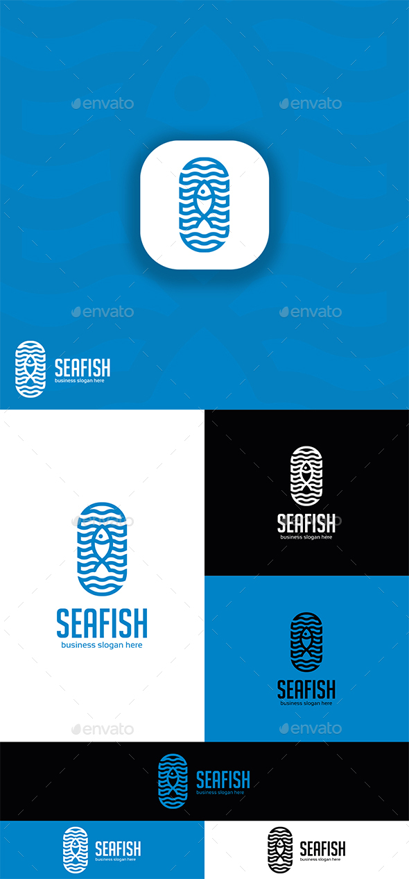 Sea Fish Abstract Logo