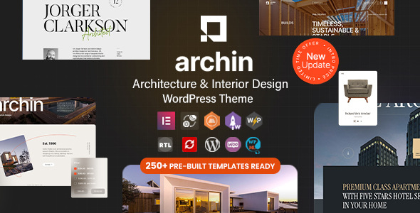 Archin - Architecture & Interior Design WordPress Elementor Theme