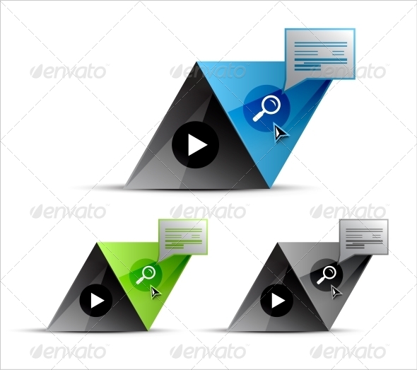 Set of Modern Abstract Designs - Web Elements Vectors