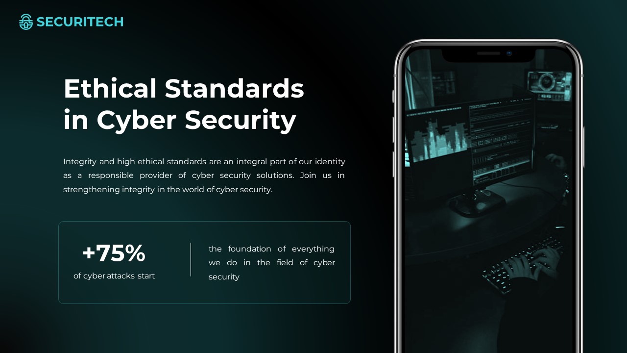 Securitech - Cyber Security Keynote Presentation Template, Presentation ...
