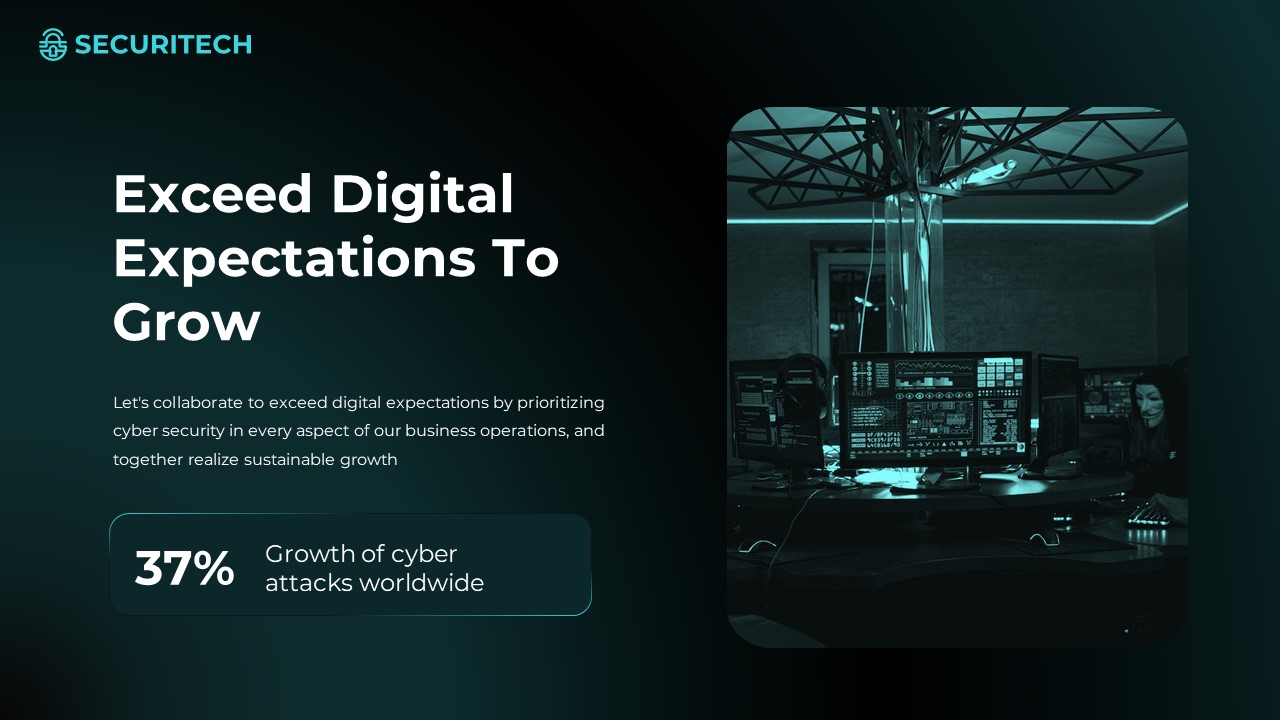 Securitech - Cyber Security Keynote Presentation Template, Presentation ...