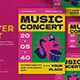 Pink Maximalist Music Concert Flyer Set
