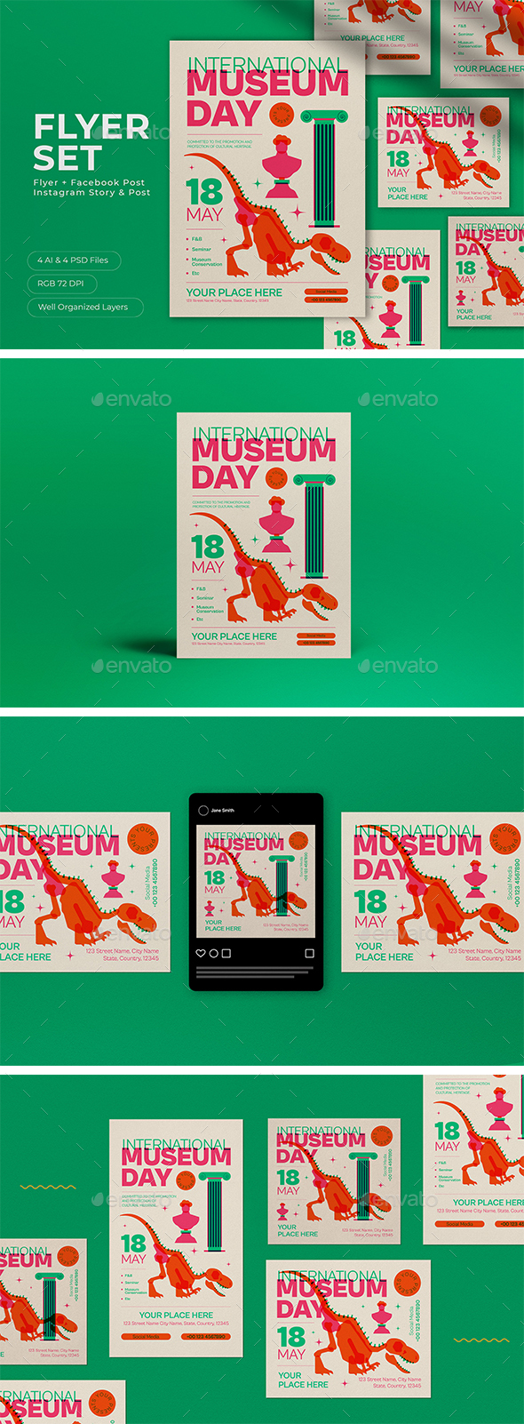 [DOWNLOAD]White Risograph International Museum Day Flyer Set