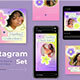 Purple Gradient Spring Fashion Instagram Pack